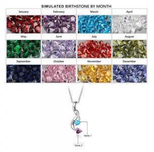 Personalized Birthstone Necklace JEWJONE101990